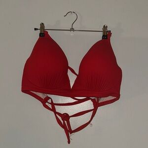 Red Women's Swim Top